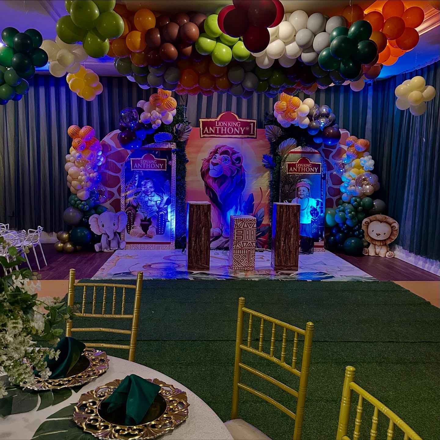 Premier Events & Decor kids birthday balloon setup